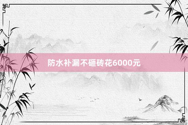 防水补漏不砸砖花6000元